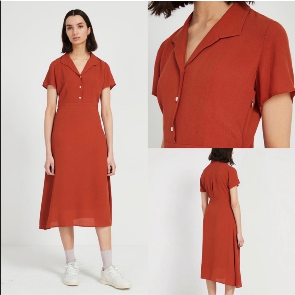 NWOT Frank & Oak Camp Collar Midi Dress